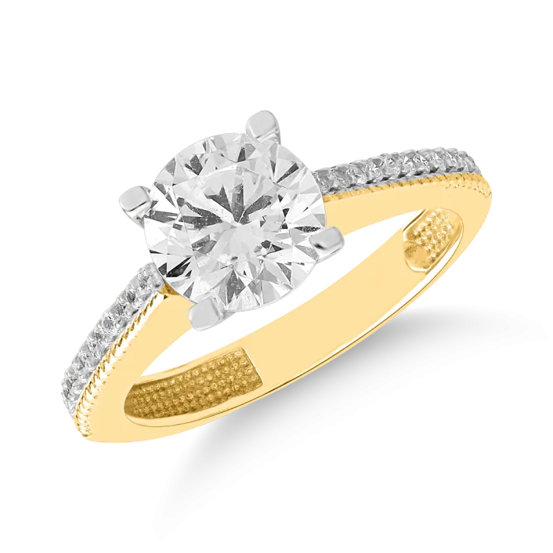 14K yellow gold engagement ring