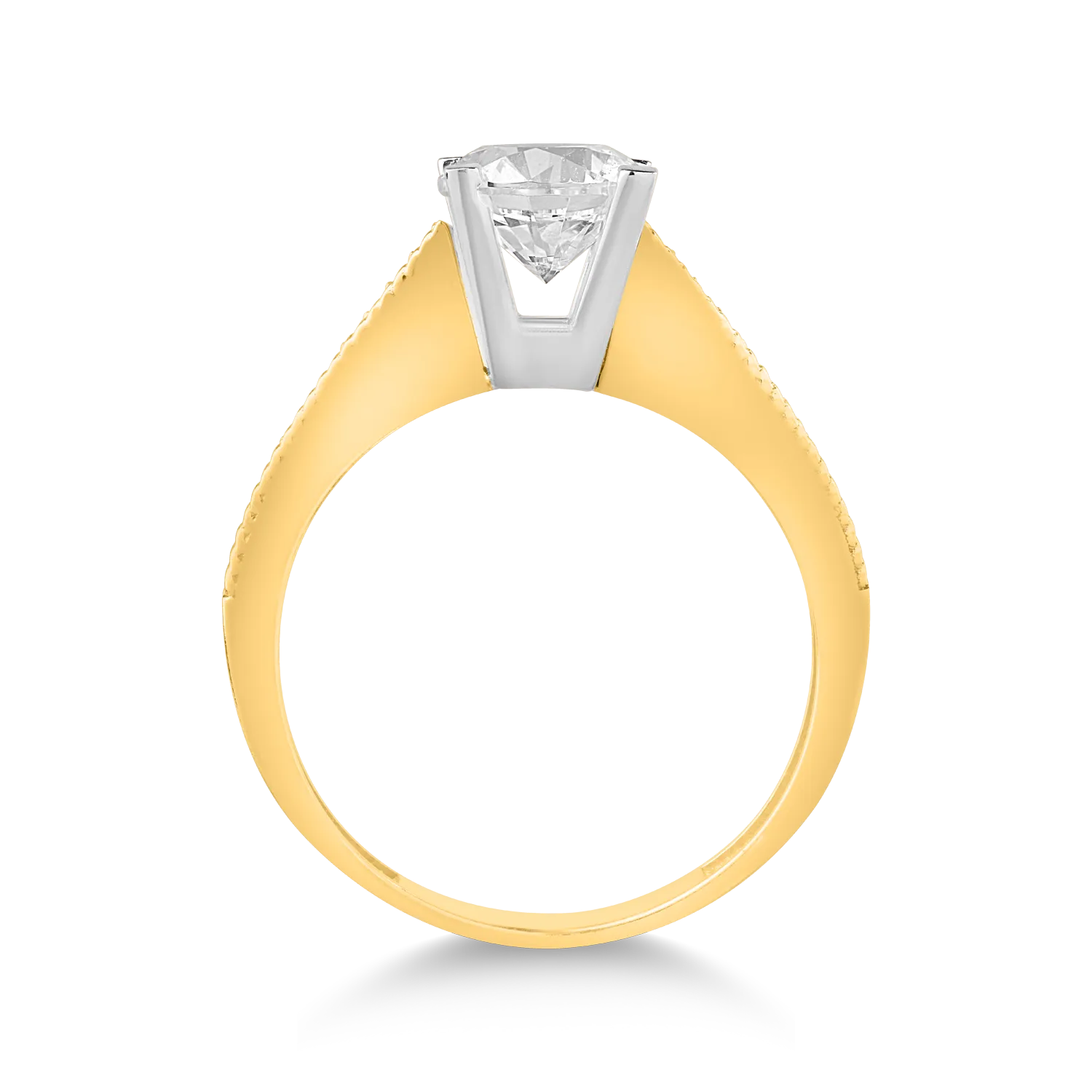 Inel de logodna din aur galben de 14K