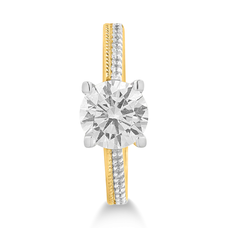 Inel de logodna din aur galben de 14K