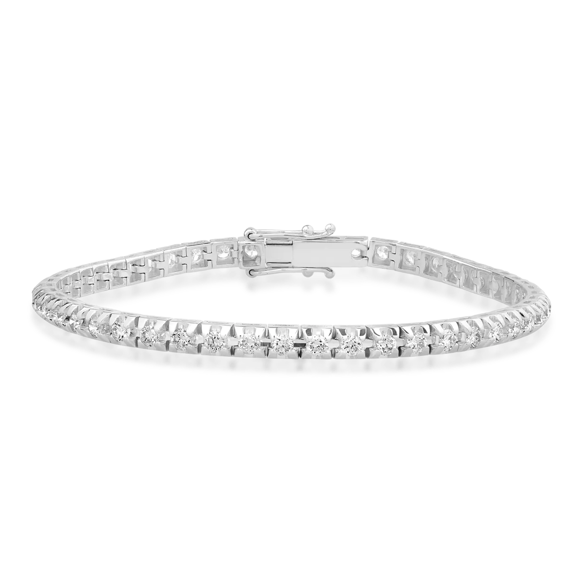 Bratara tennis din aur alb de 18K cu diamante de 1ct-110111