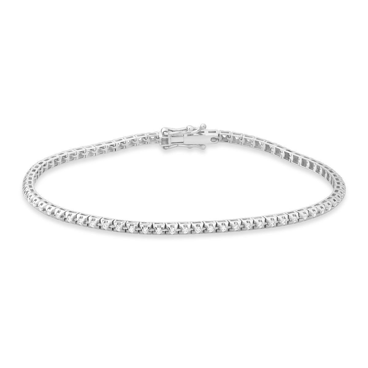 18K fehérarany tenisz karkötő 1.25ct gyémántokkal