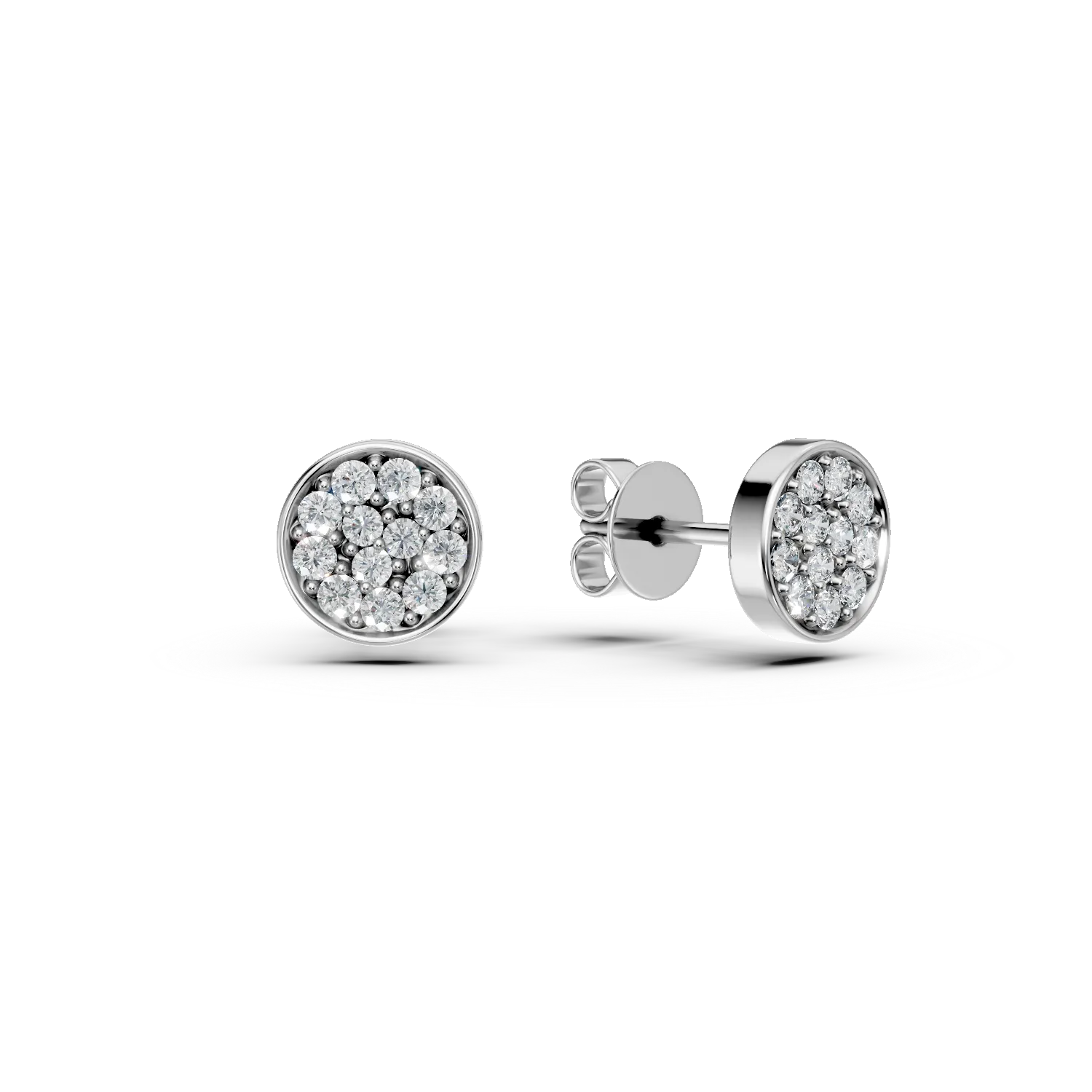 Teilor Cercei din aur alb cu diamante de 0.141ct