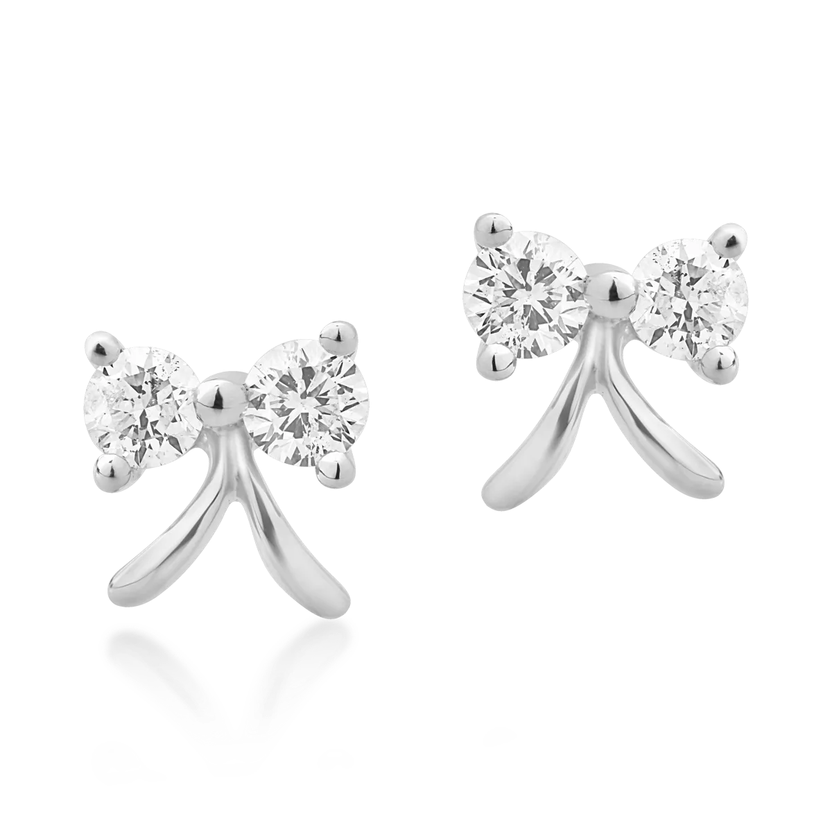 14K white gold earrings with 0.11ct diamonds