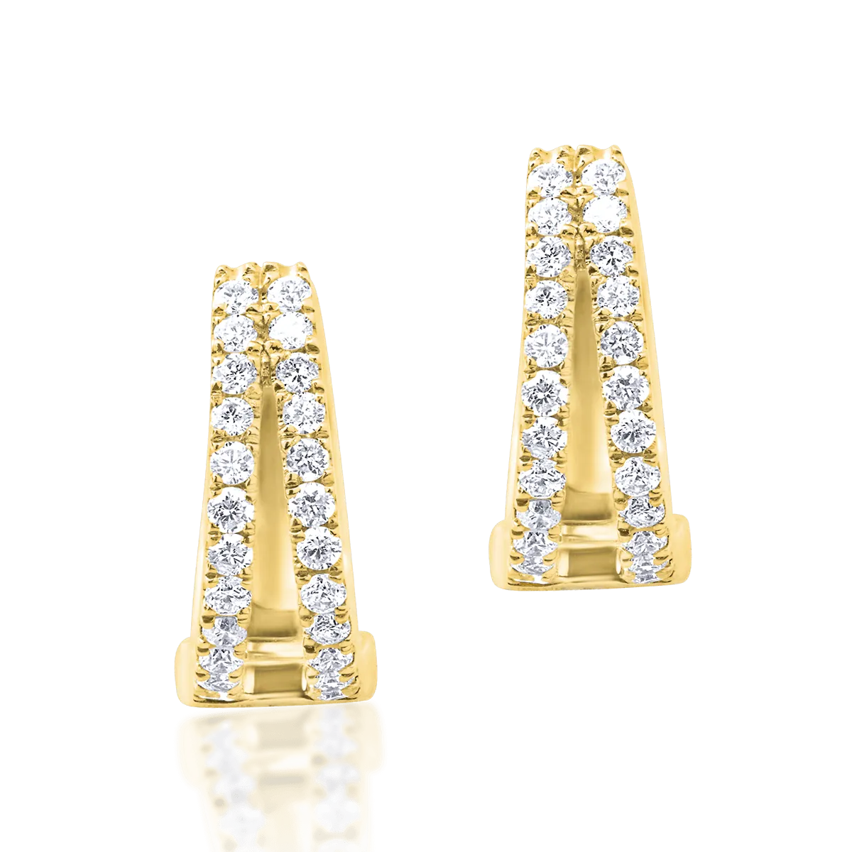 Cercei din aur galben de 14K cu diamante de 0.164ct-46811