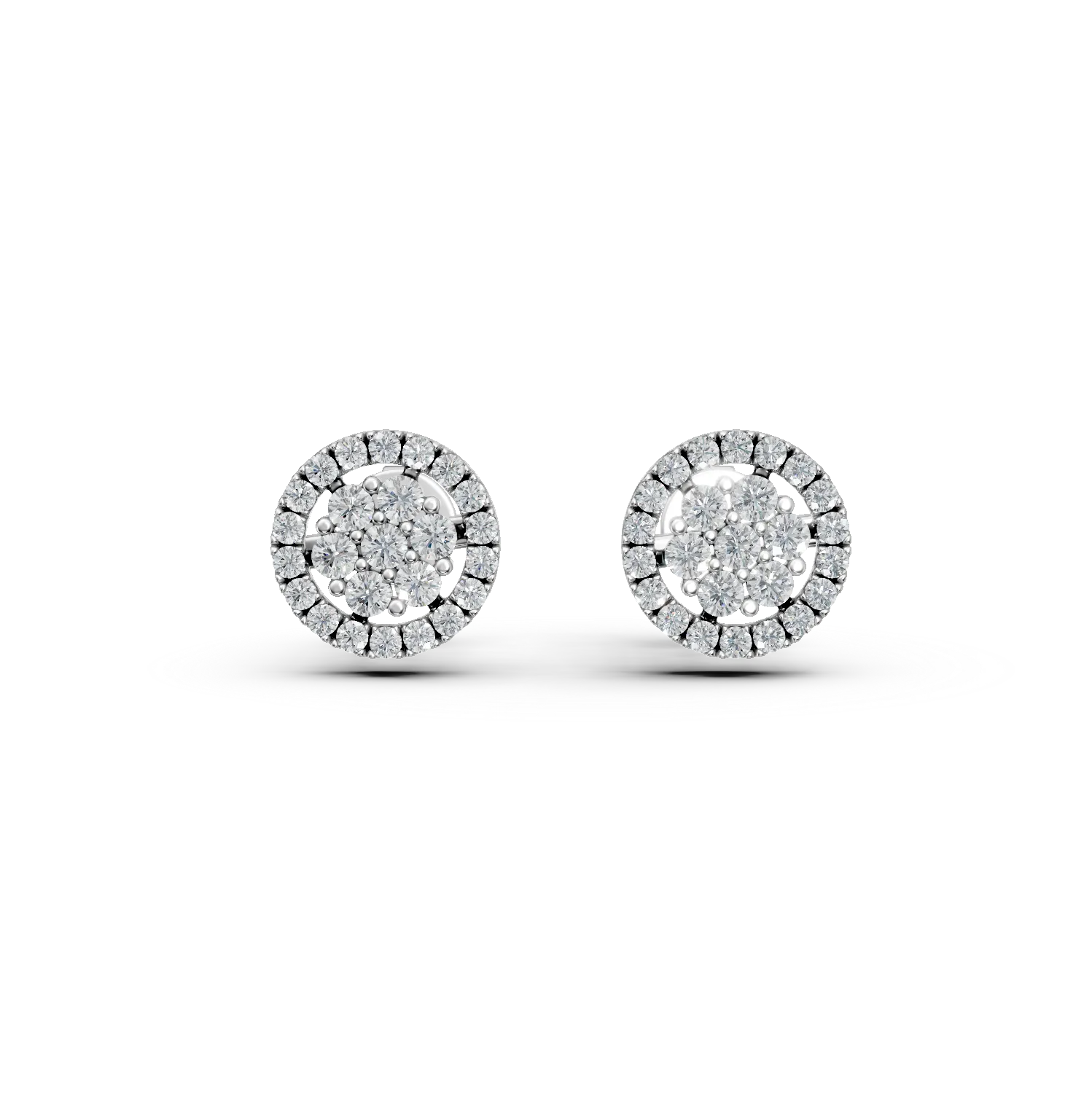 14K white gold earrings with 0.276ct diamonds