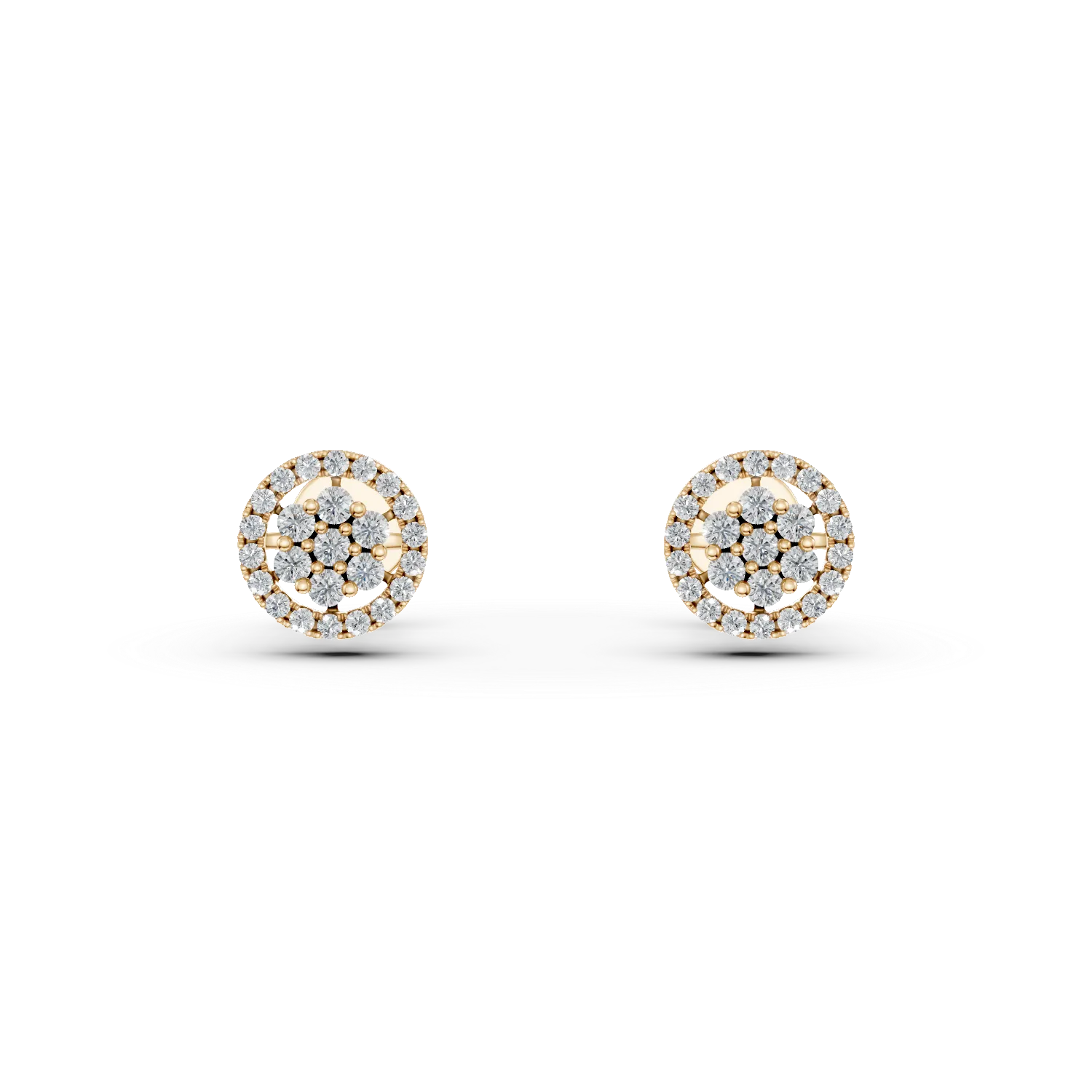Teilor Cercei din aur galben cu diamante de 0.28ct