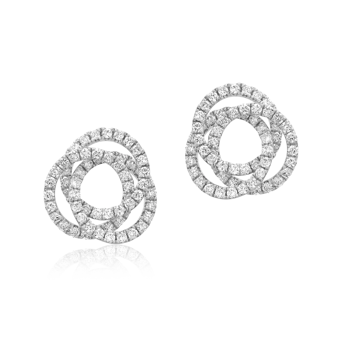 Teilor Cercei din aur alb cu diamante de 0.45ct