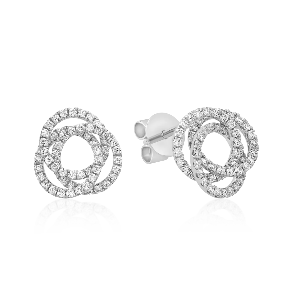 Teilor Cercei din aur alb cu diamante de 0.45ct