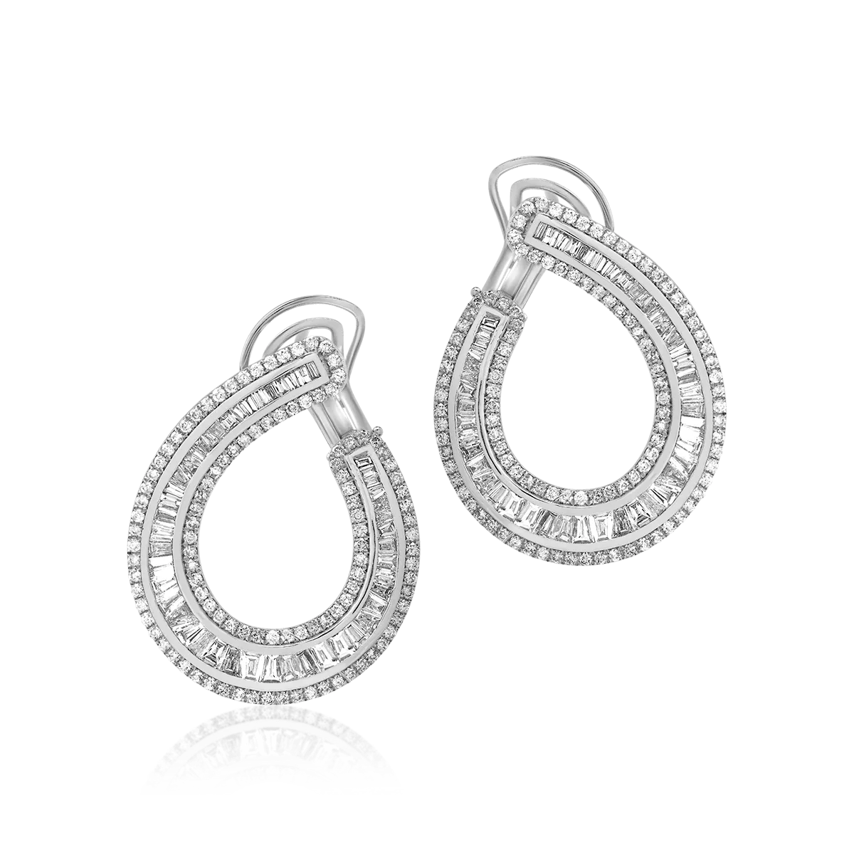 Fülbevaló 18K-os fehér aranyból 4.94ct gyémántokkal-52373