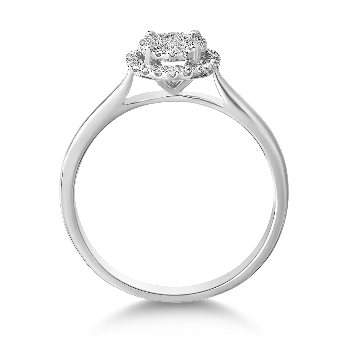 Gyűrű 14K-os fehér aranyból 0.19ct gyémánttal