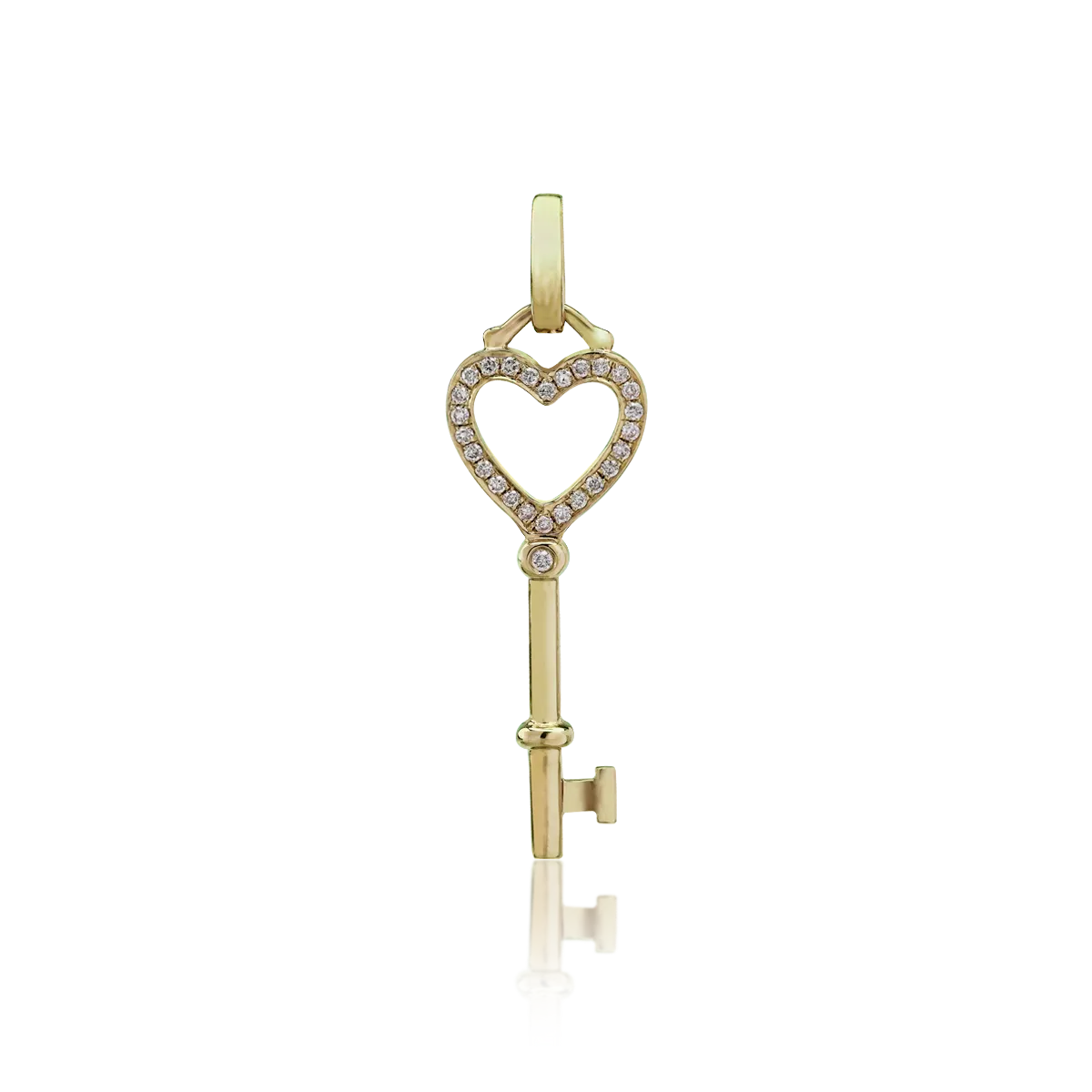 18K yellow gold pendant with 0.08ct diamonds