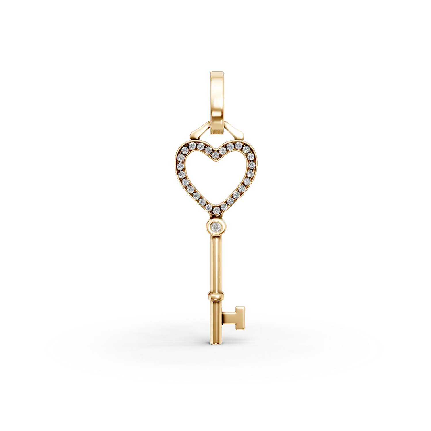 Pandantiv cheita din aur galben cu diamante de 0.08ct