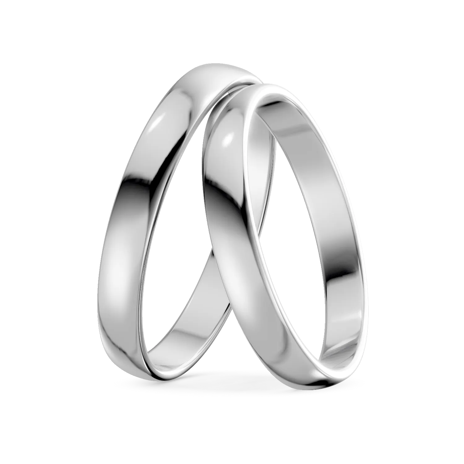14K white gold TEI-DOME wedding band