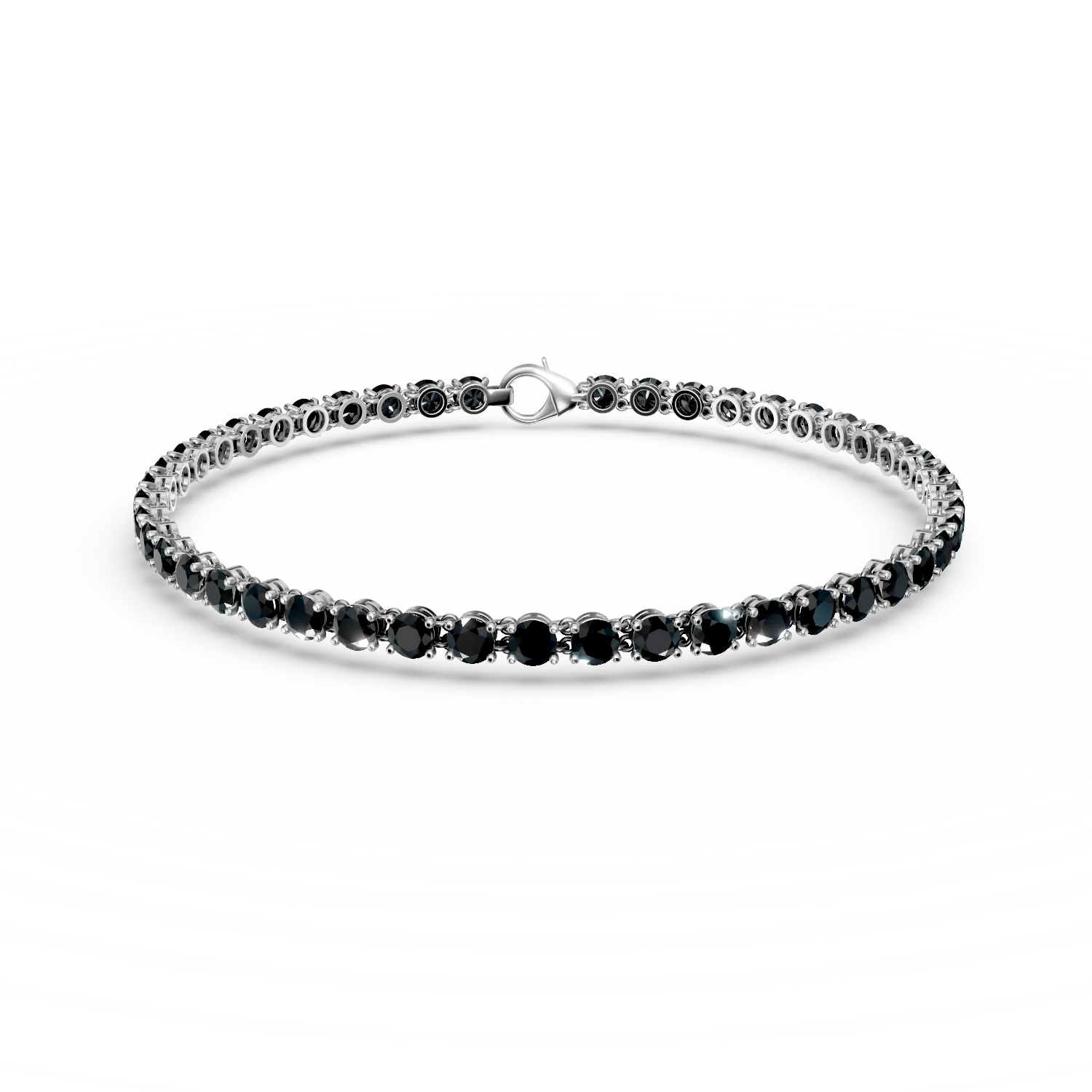 Bratara tennis din aur alb