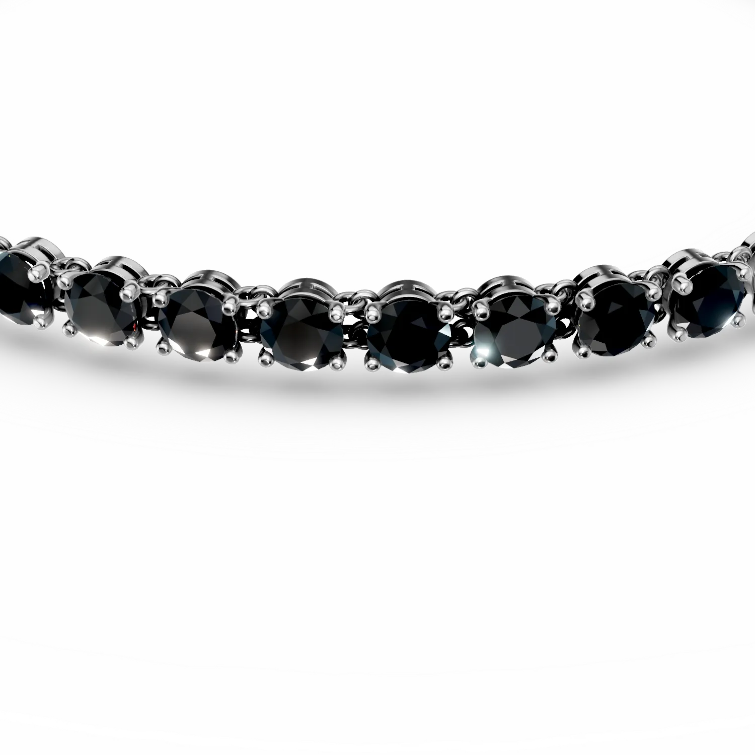 Bratara tennis din aur alb