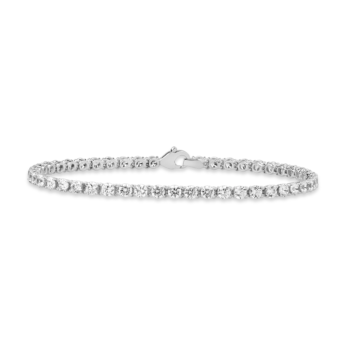 14K white gold tennis bracelet