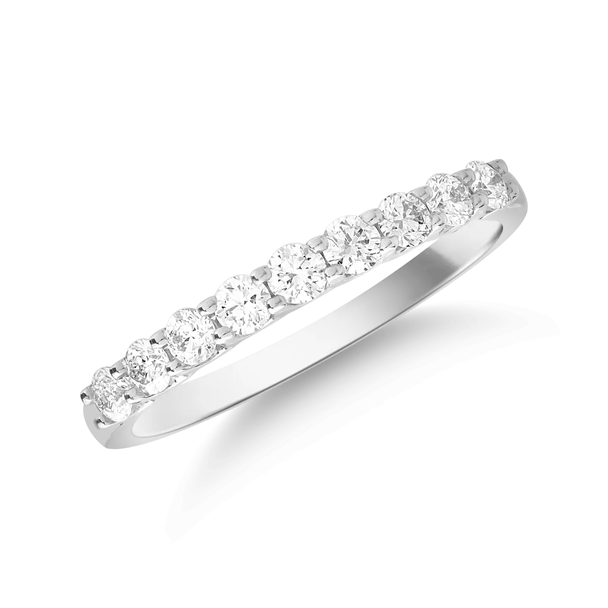 18K white gold ring with 0.5ct diamonds