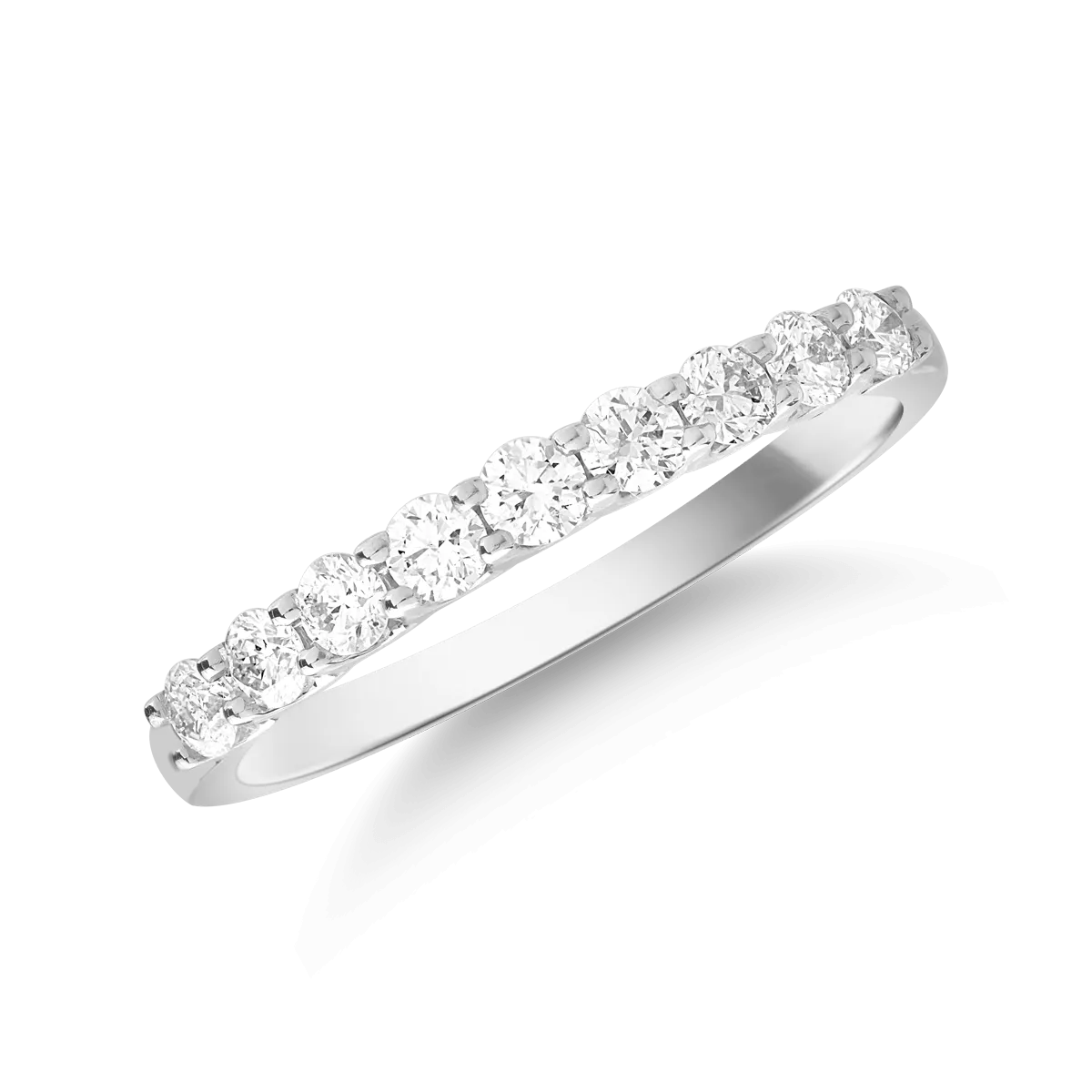 Пръстен от бяло злато 18K с диаманти 0.5ct