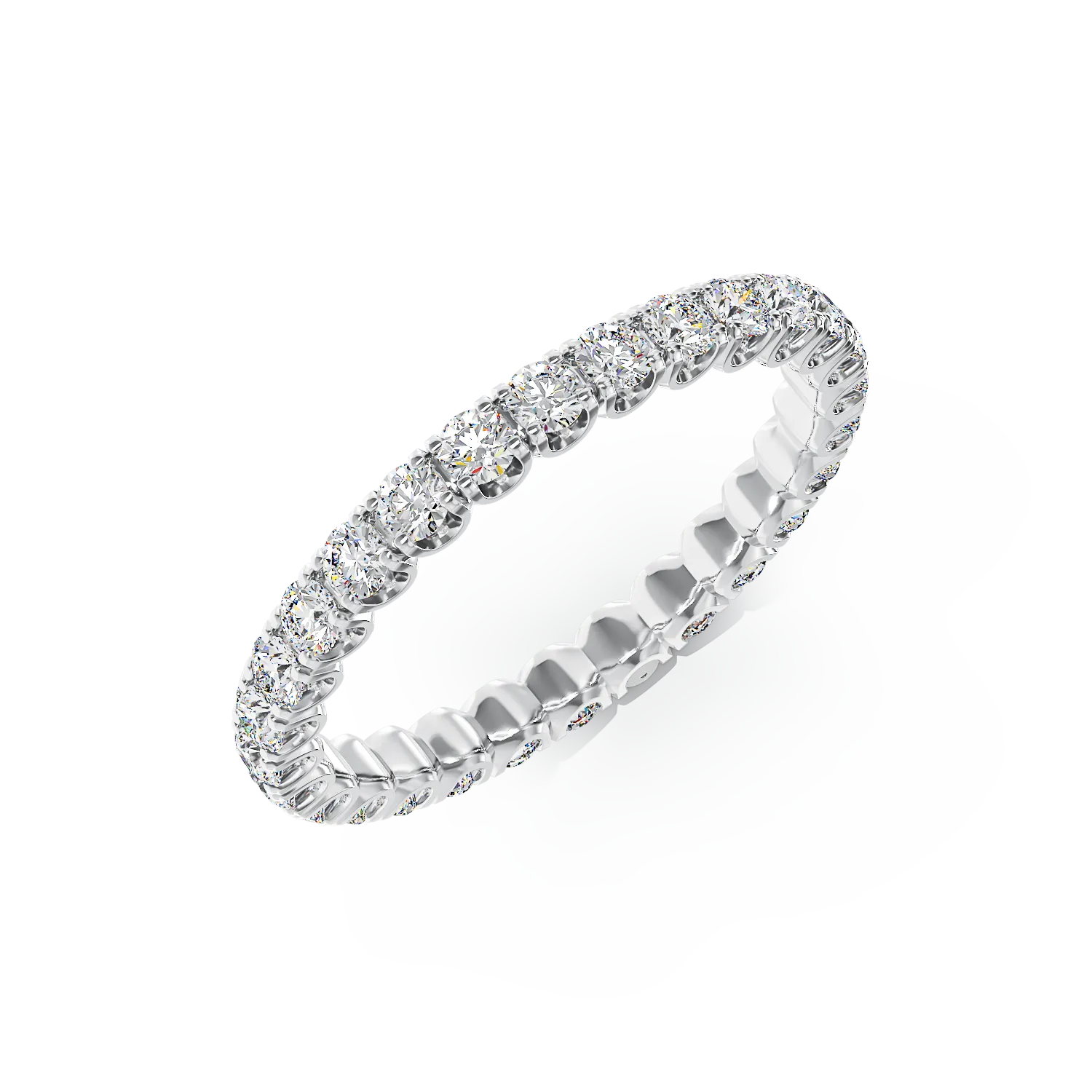 Gyűrű 18K-os fehér aranyból 1ct gyémánttal. Gramm: 1,75