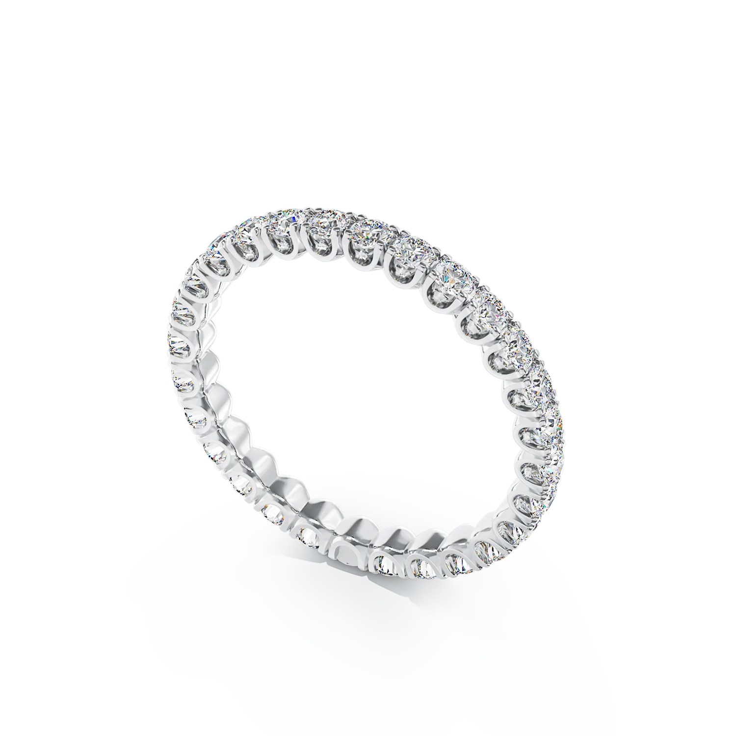 Inel din aur alb de 18K cu diamante de 1ct