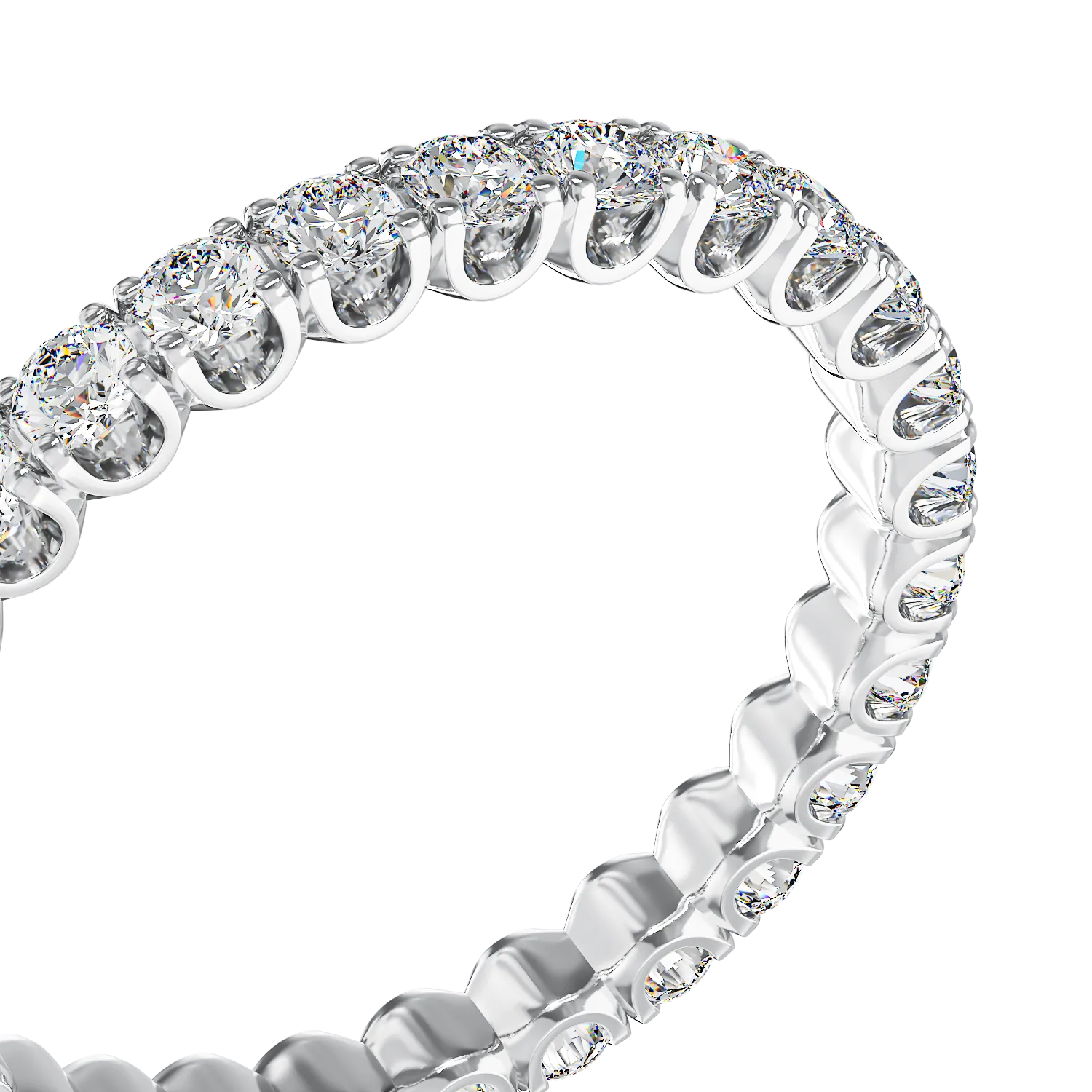 Inel din aur alb de 18K cu diamante de 1ct