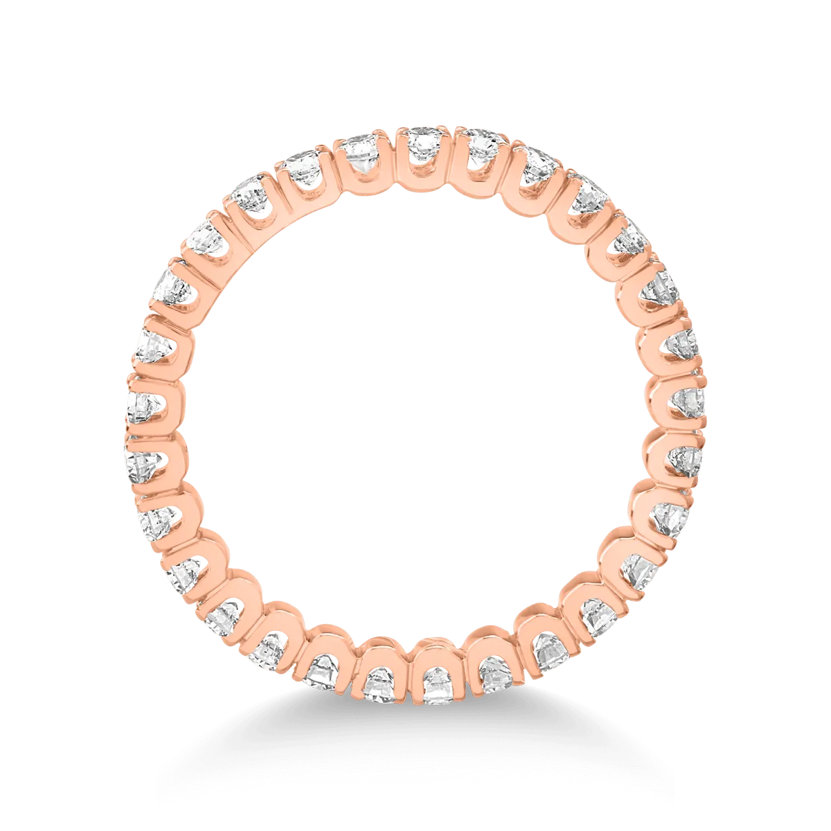 Gyűrű 18K-os rózsaszín aranyból 1ct gyémánttal. Gramm: 2,30