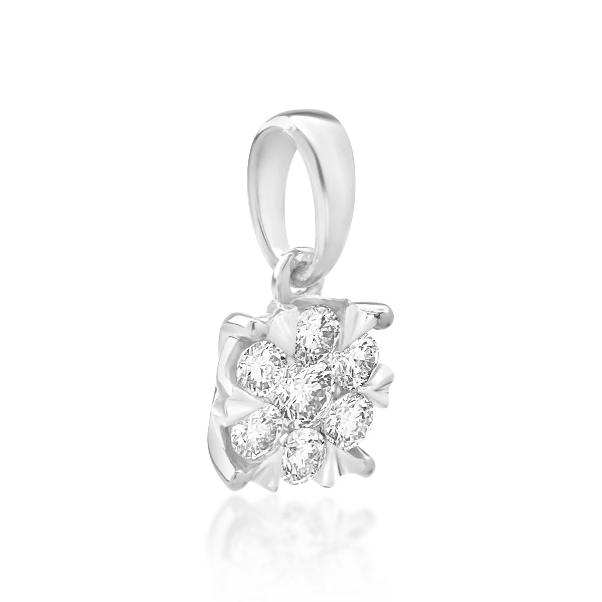 Pandantiv din aur alb cu diamante de 0.25ct