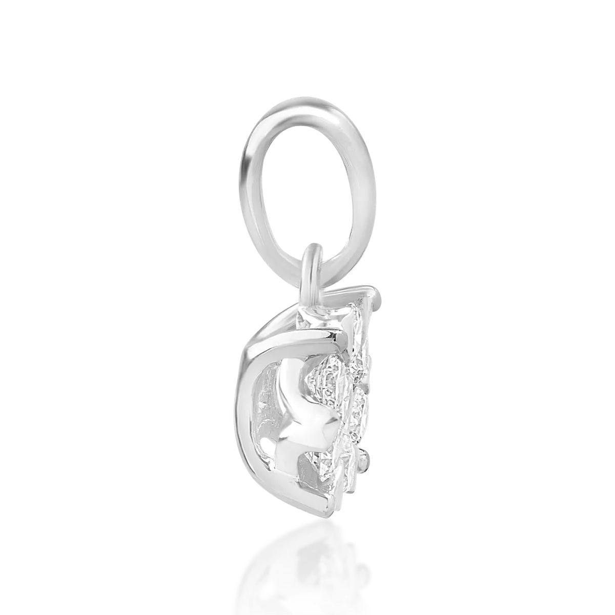 Pandantiv din aur alb cu diamante de 0.25ct