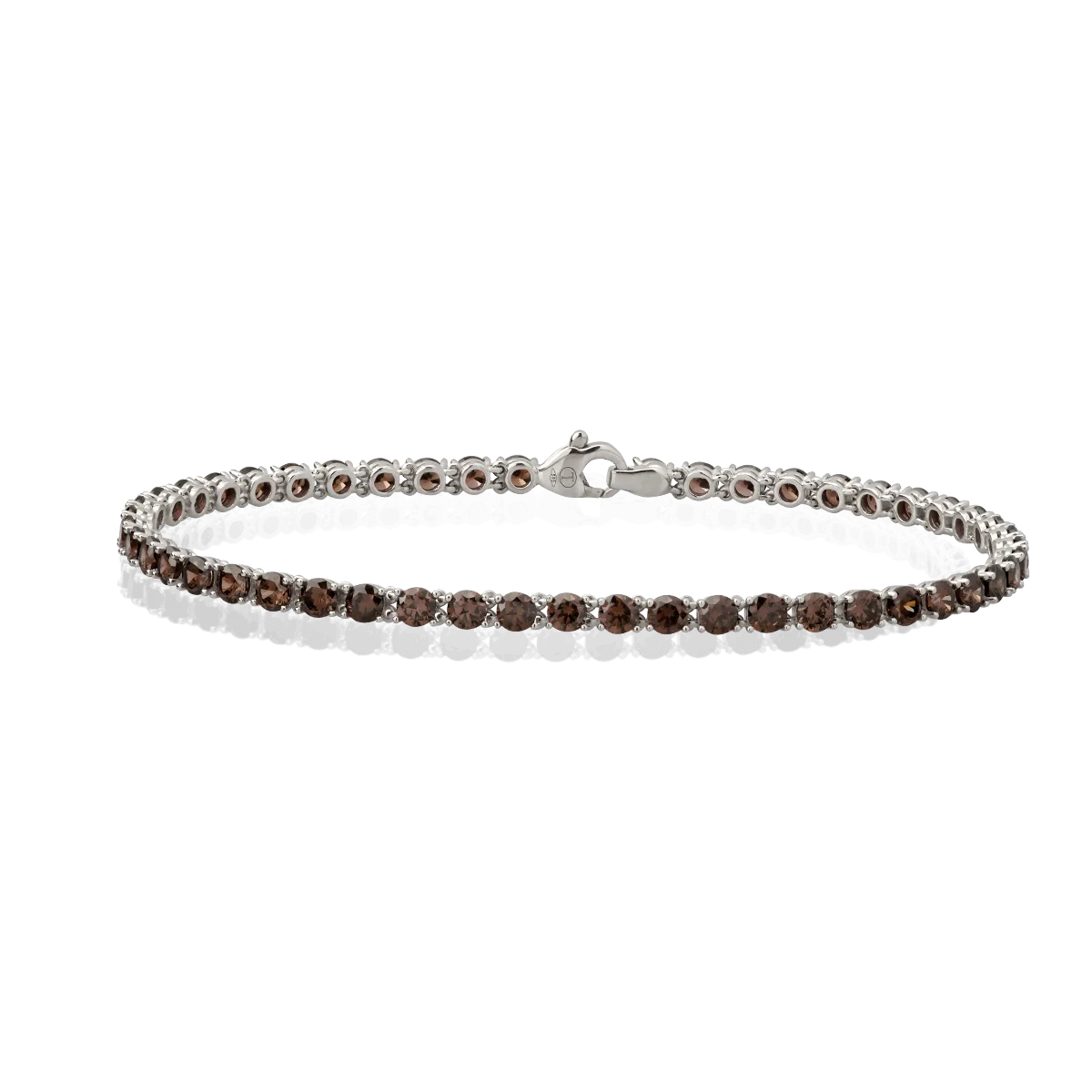 Bratara tennis din aur alb de 14K-53091