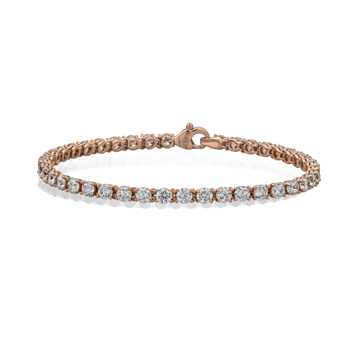 14K rose gold tennis bracelet