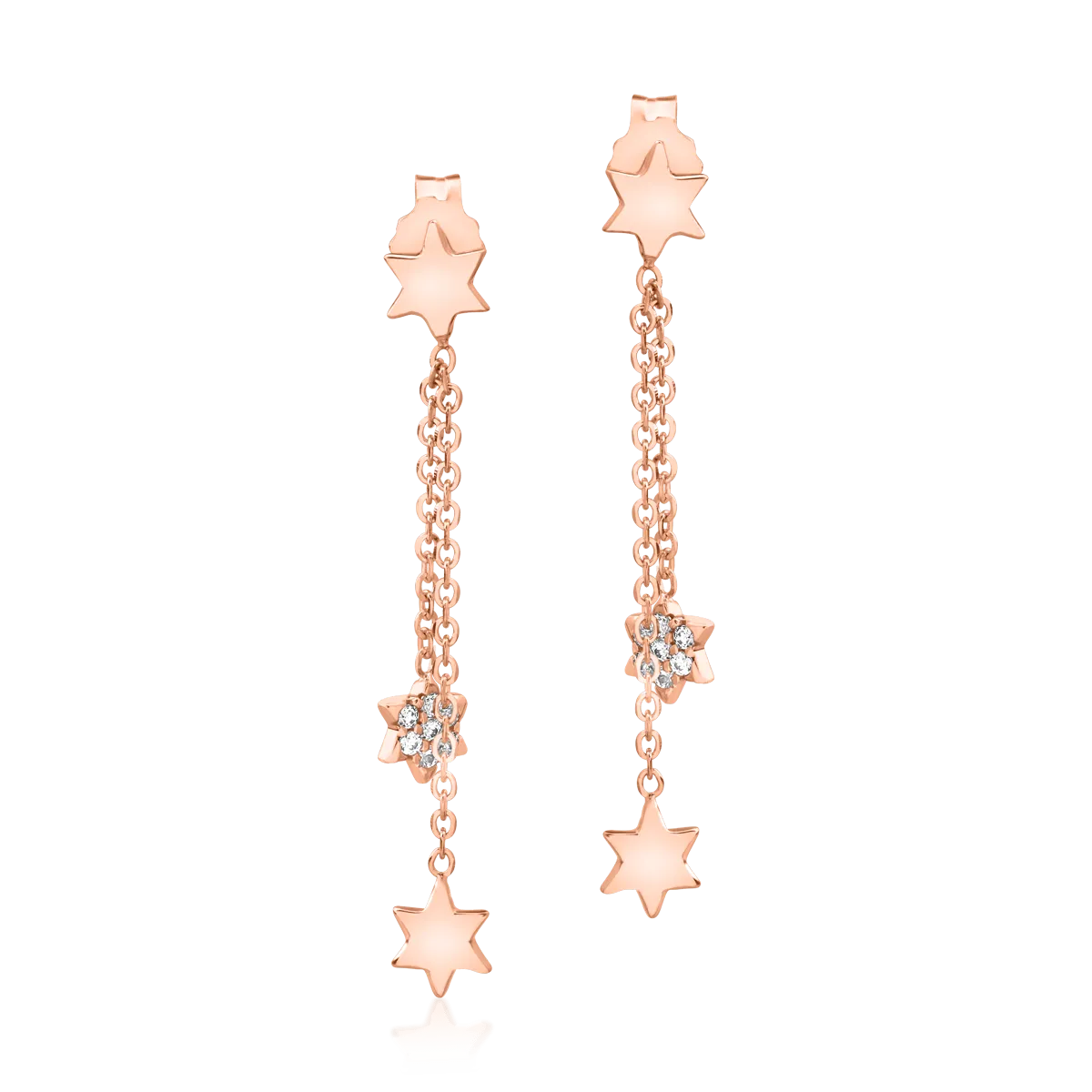 14K rose gold earrings