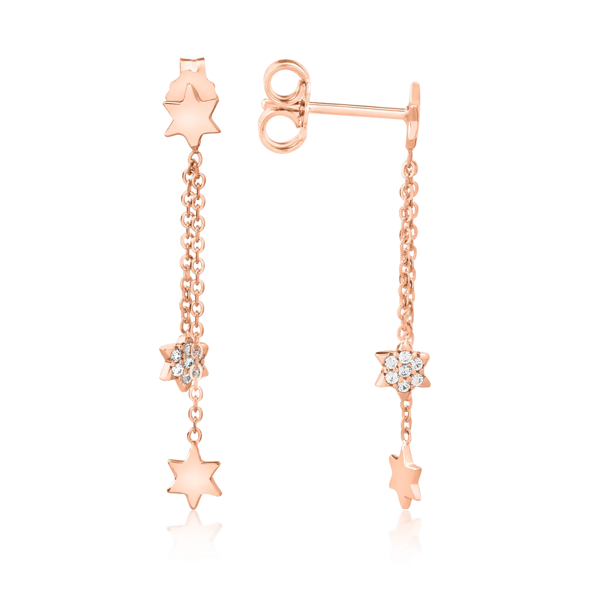 14K rose gold earrings