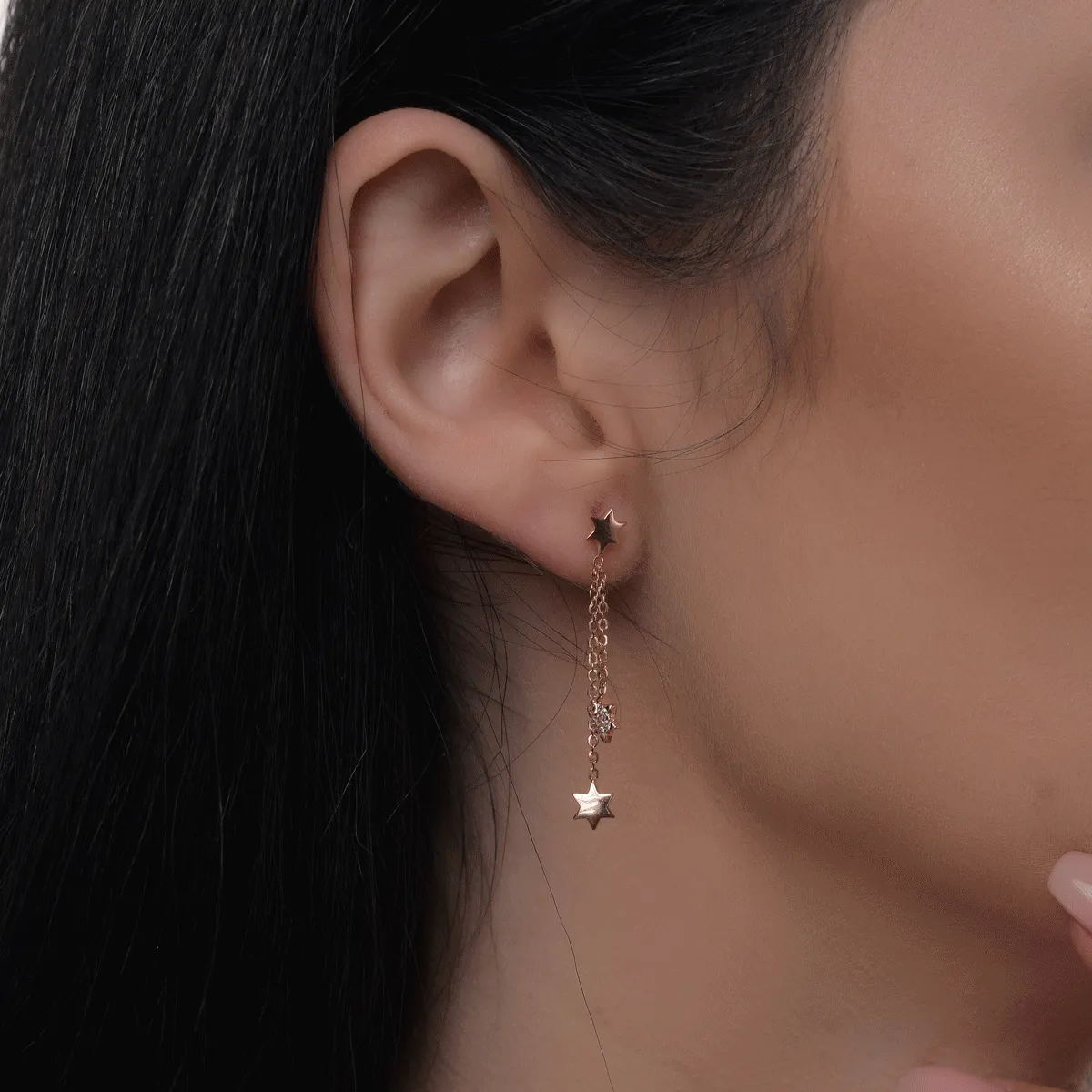 14K rose gold earrings