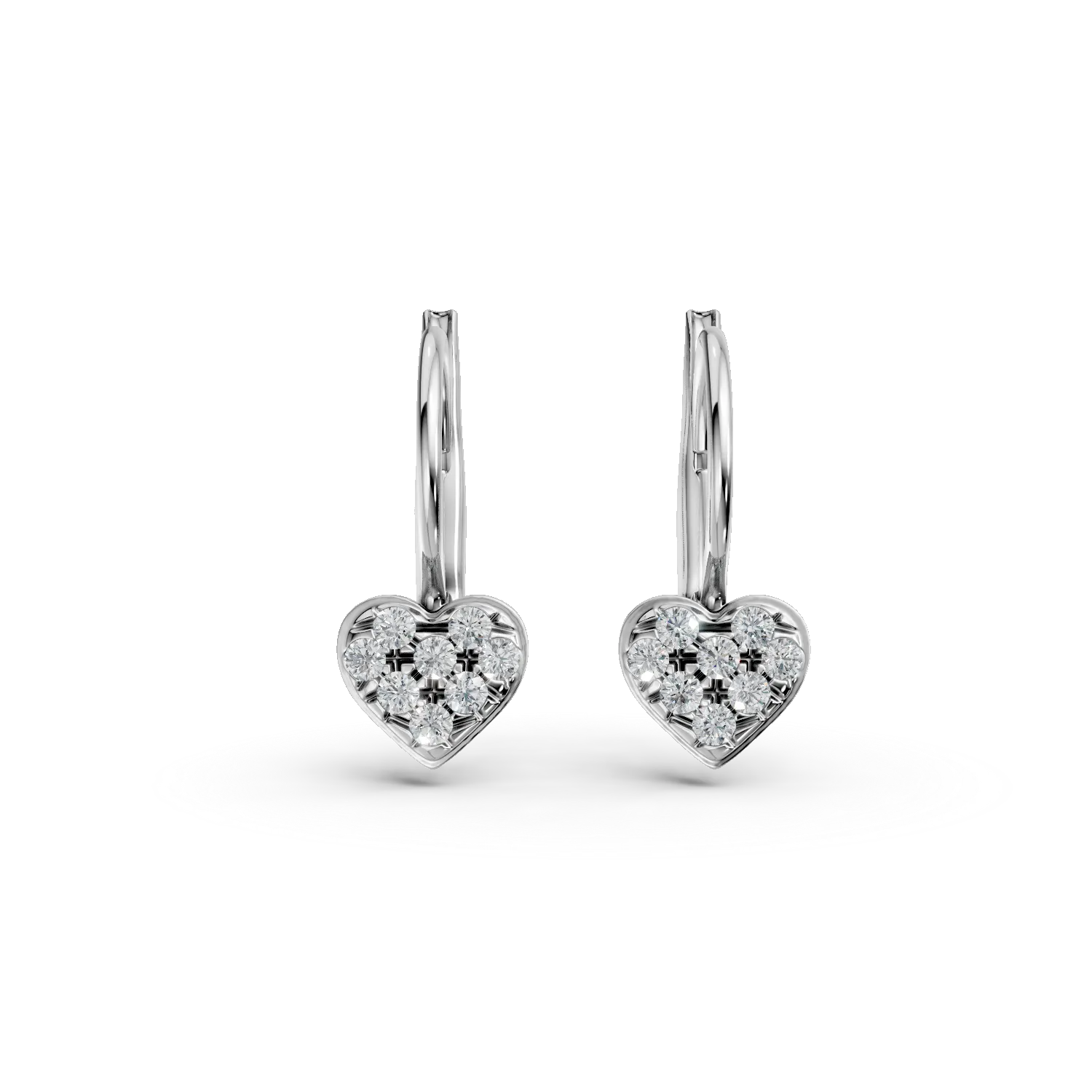 14K white gold earrings