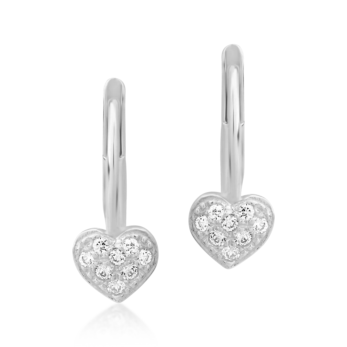 14K white gold earrings