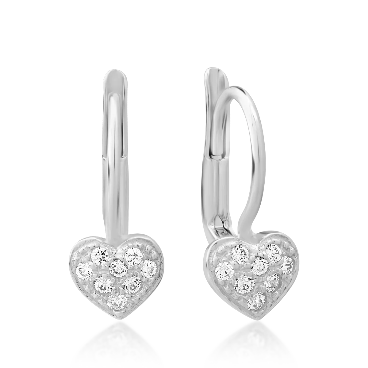 14K white gold earrings