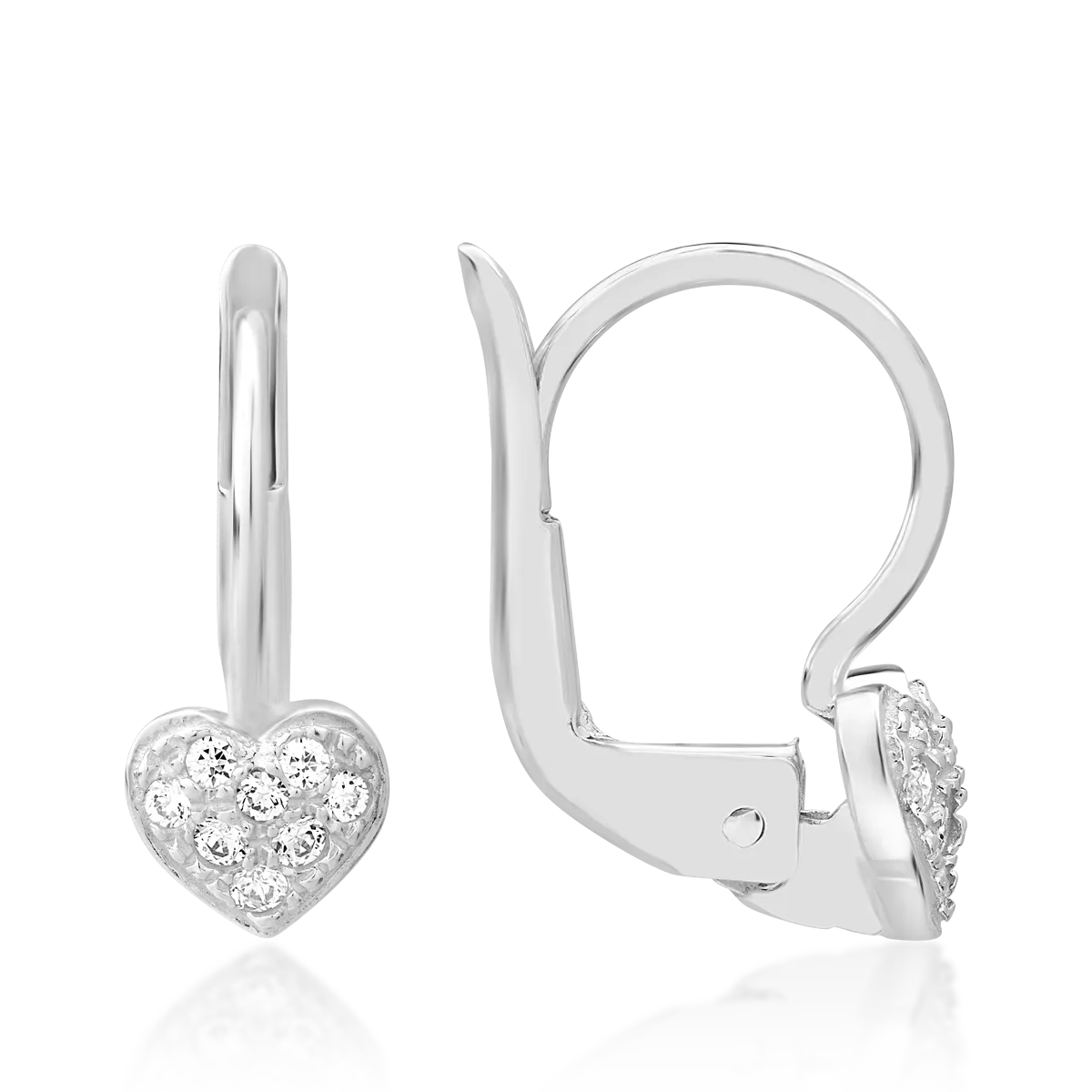 14K white gold earrings