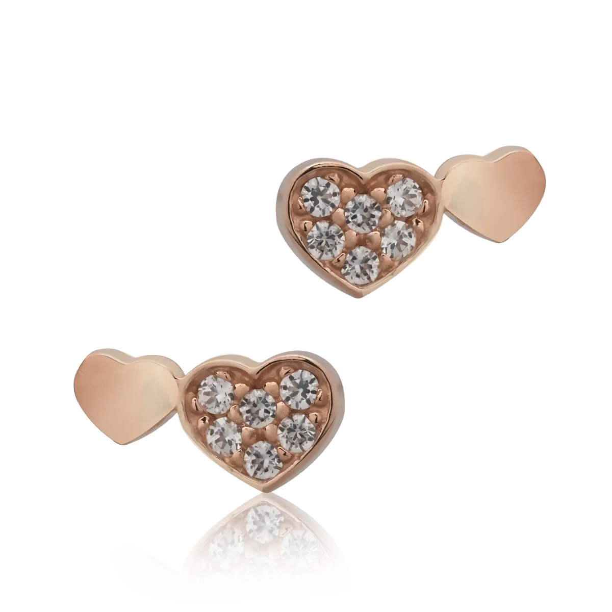 14K rózsa arany fülbevaló-53131