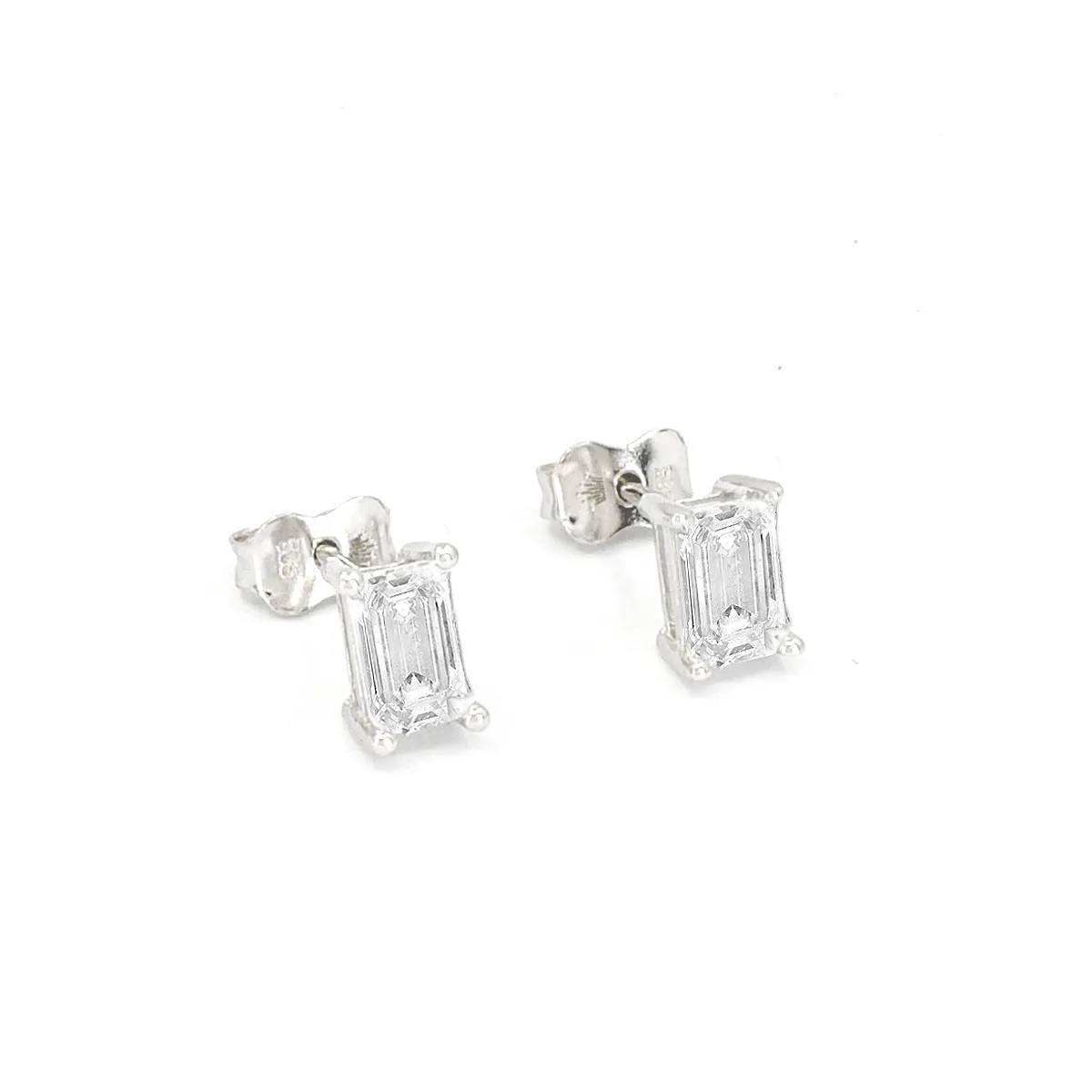 14K white gold earrings