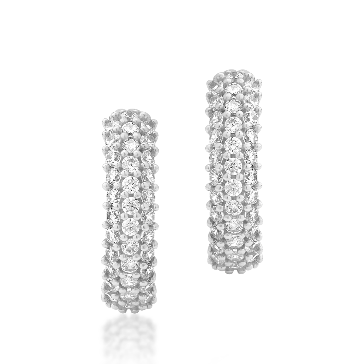 Cercei din aur alb de 14K-53159