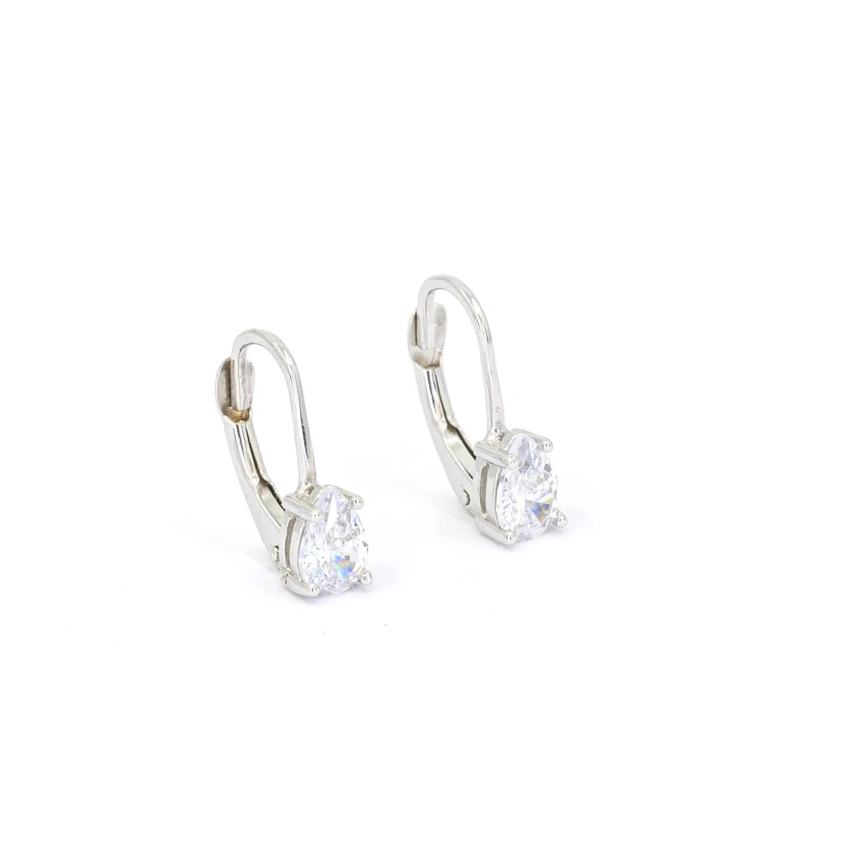 Cercei din aur alb de 14K-53172