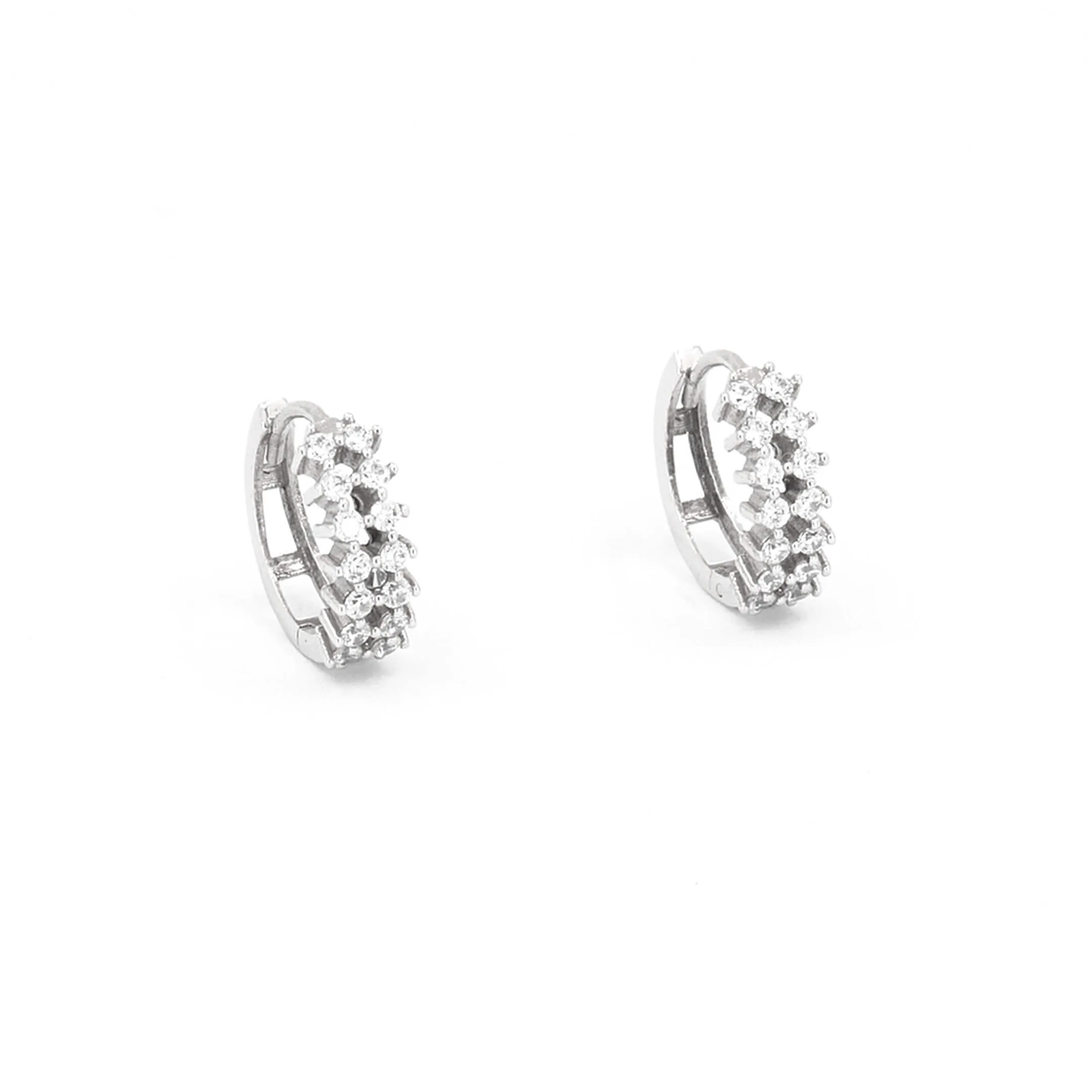 14K white gold earrings for children