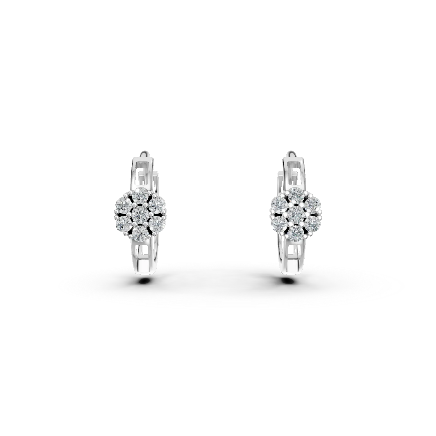 14K white gold children earrings