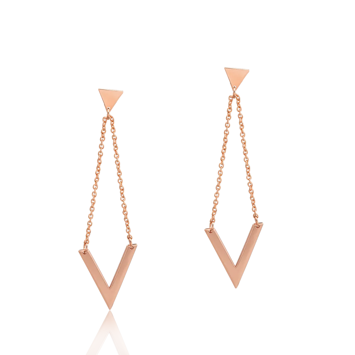 14K rose gold earrings