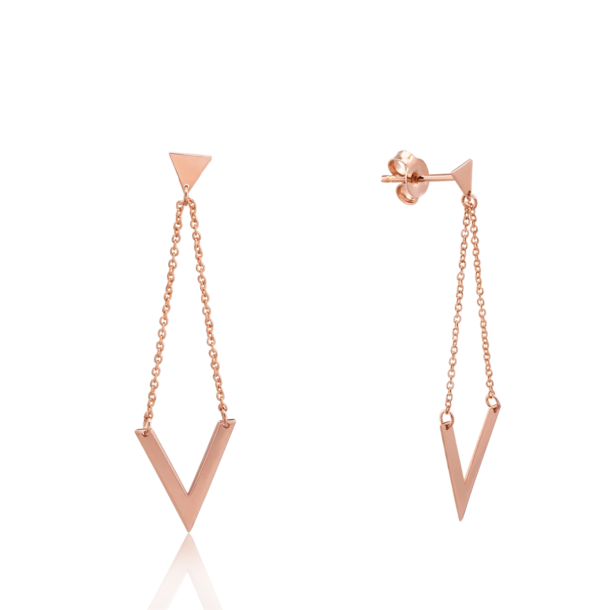 14K rose gold earrings