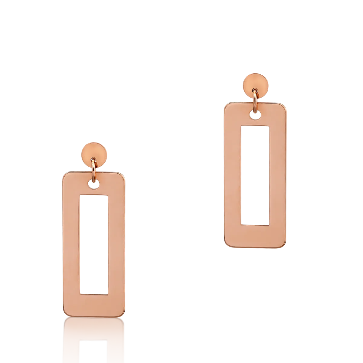 Kolczyki 14K z różowego złota