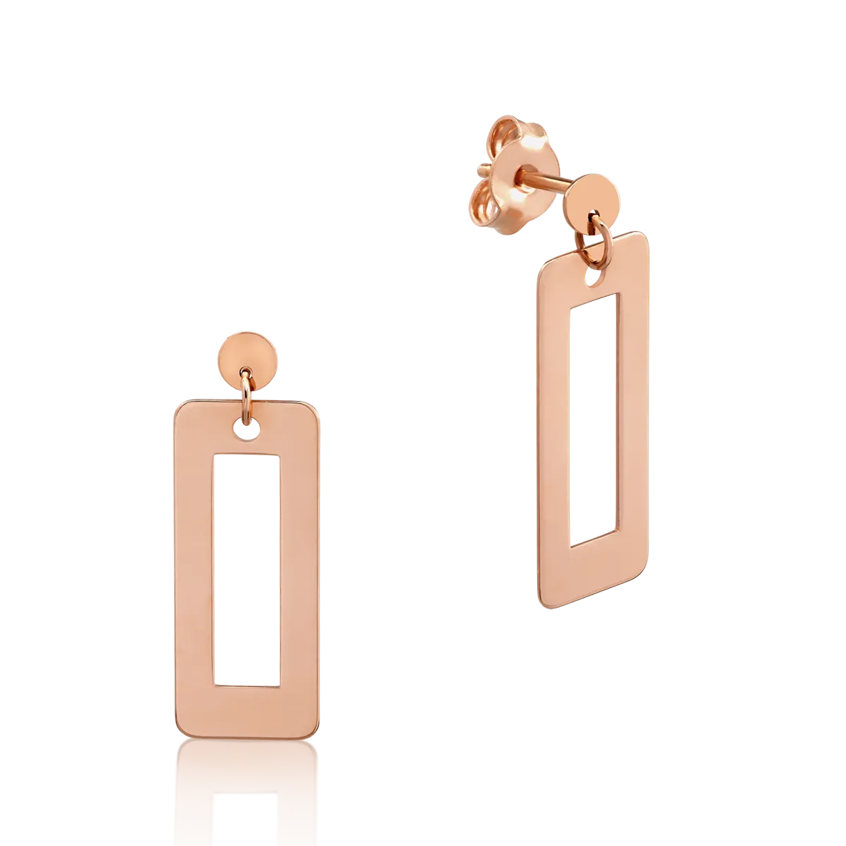 Kolczyki 14K z różowego złota