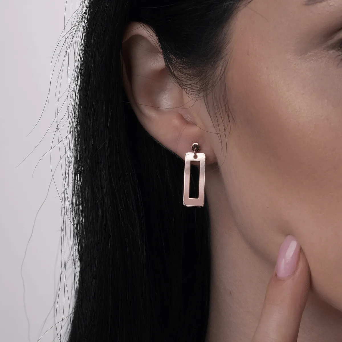 Kolczyki 14K z różowego złota