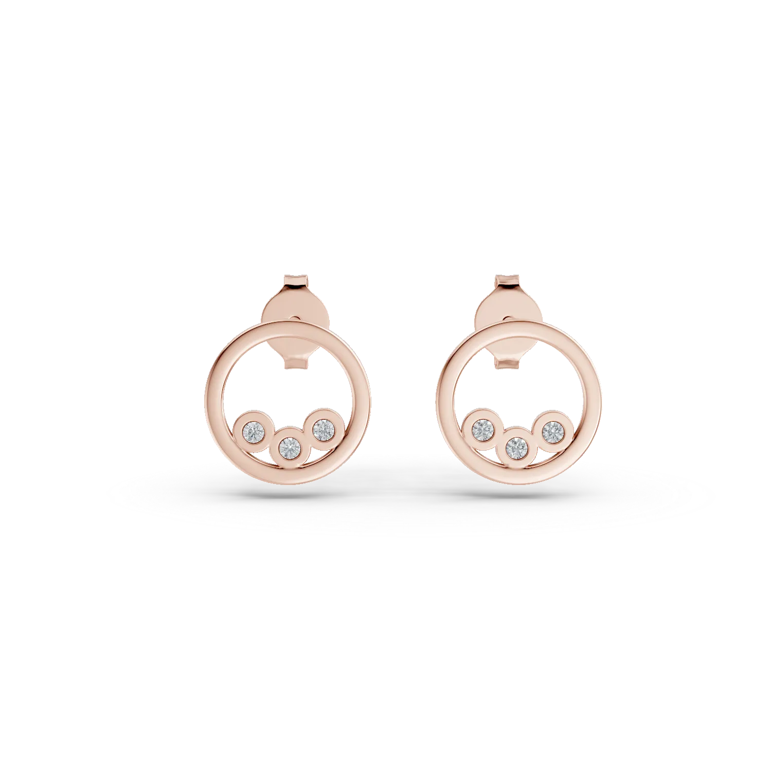 Kolczyki 14K z różowego złota-53241
