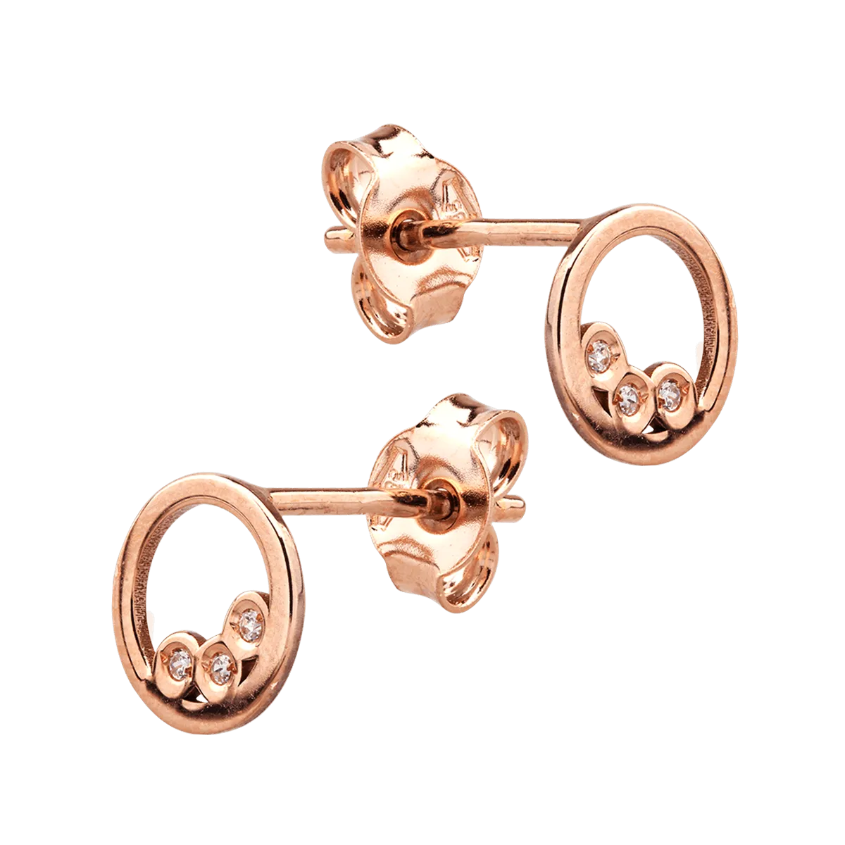 14K rose gold earrings